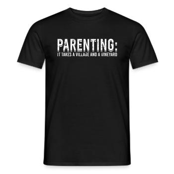 parents gift mother gift idea father family - Men's T-Shirt - black - Front - AI Model Male 178 light (178cm)