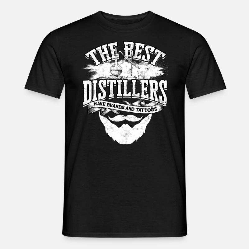 schnaps whiskey brennen schnapsbrenner geschenkide - Männer T-Shirt - Schwarz