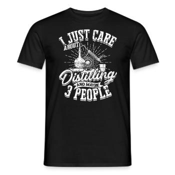 schnaps whiskey brennen schnapsbrenner geschenkide - Männer T-Shirt - Schwarz - Vorne - AI Model Male 178 light (178cm)