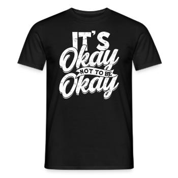 depression depressive sad gift idea unfortunate - Men's T-Shirt - black - Front - AI Model Male 178 light (178cm)
