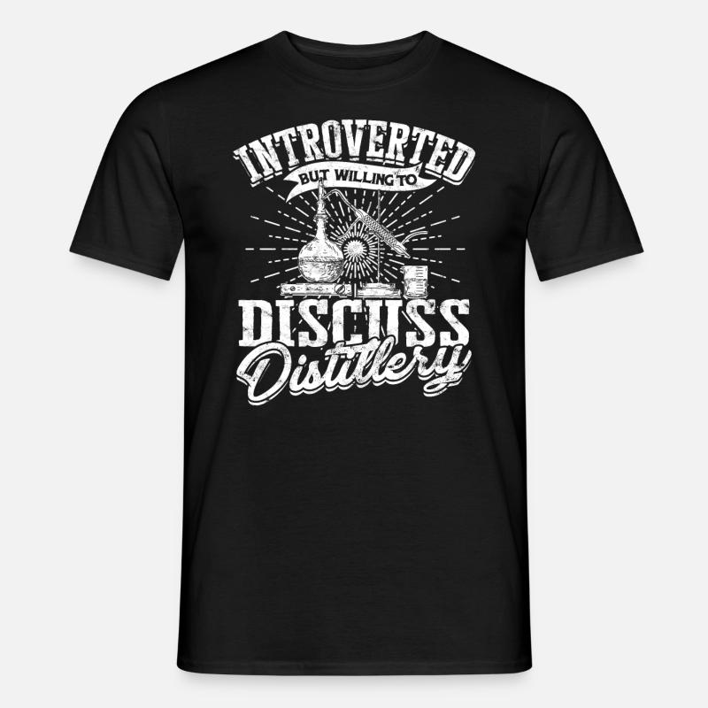 schnaps whiskey brennen schnapsbrenner geschenkide - Männer T-Shirt - Schwarz