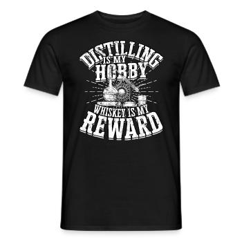 schnaps whiskey brennen schnapsbrenner geschenkide - Männer T-Shirt - Schwarz - Vorne - AI Model Male 178 light (178cm)
