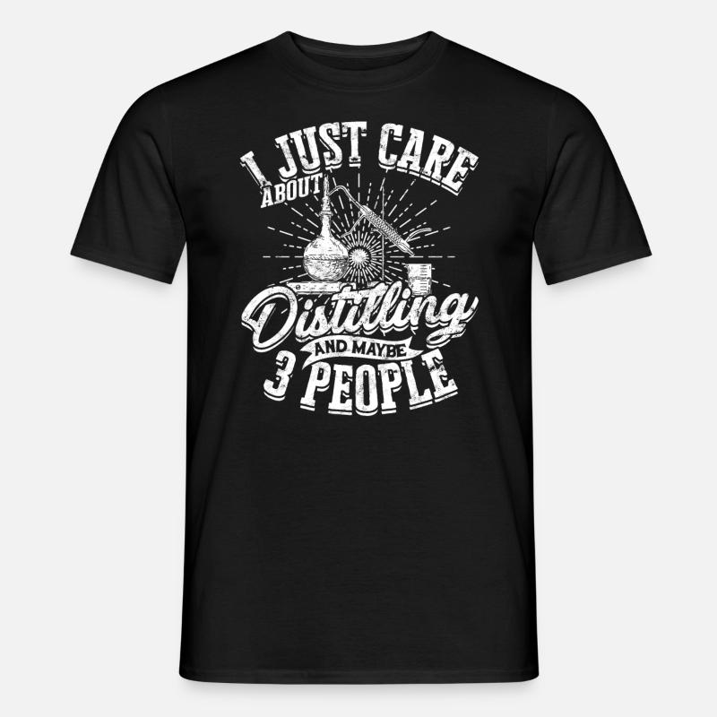 schnaps whiskey brennen schnapsbrenner geschenkide - Männer T-Shirt - Schwarz
