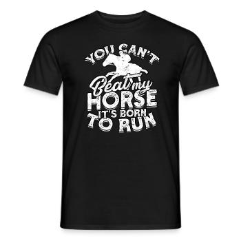 pferderennen pferd reiten pferde reiter geschenk g - Männer T-Shirt - Schwarz - Vorne - AI Model Male 178 light (178cm)