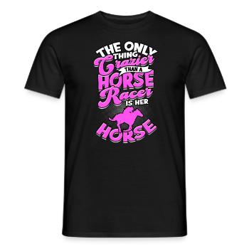 pferderennen pferd reiten pferde reiter geschenk g - Männer T-Shirt - Schwarz - Vorne - AI Model Male 178 light (178cm)