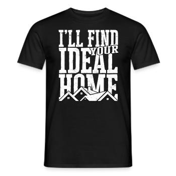 agent immobilier agent immobilier cadeau cadeau - T-shirt homme - noir - Devant - AI Model Male 178 light (178cm)