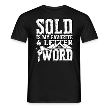 agent immobilier agent immobilier cadeau cadeau - T-shirt homme - noir - Devant - AI Model Male 178 light (178cm)