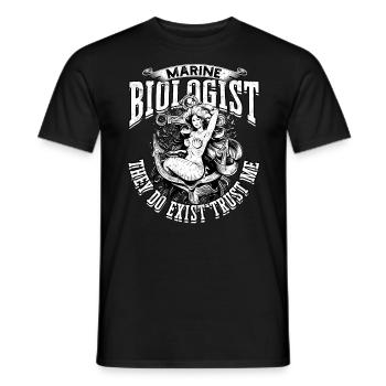 biologie marine biologiste marin biologie marine biologiste - T-shirt homme - noir - Devant - AI Model Male 178 light (178cm)