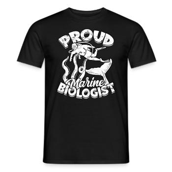 biologie marine biologiste marin biologie marine biologiste - T-shirt homme - noir - Devant - AI Model Male 178 light (178cm)