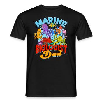 biologie marine biologiste marin biologie marine biologiste - T-shirt homme - noir - Devant - AI Model Male 178 light (178cm)