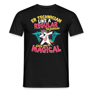emergency room nurse hospital krankenpf - Men's T-Shirt - black - Front - AI Model Male 178 light (178cm)