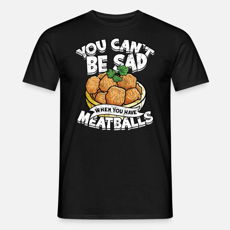 fleischklößchen essen spaghetti geschenk geschenki - Männer T-Shirt - Schwarz