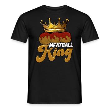 fleischklößchen essen spaghetti geschenk geschenki - Männer T-Shirt - Schwarz - Vorne - AI Model Male 178 light (178cm)
