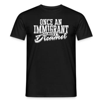 usa amerika einwanderer us bürger amerikanische fl - Männer T-Shirt - Schwarz - Vorne - AI Model Male 178 light (178cm)