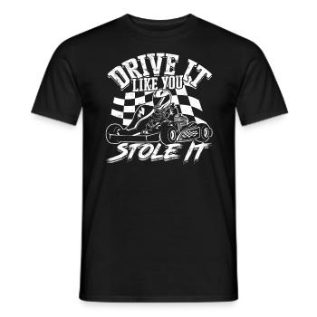Kart conduite de kart pilotes de course Pilotes de course - T-shirt homme - noir - Devant - AI Model Male 178 light (178cm)