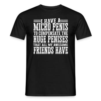 Mikropenis Kleiner Penis Sex Schwanz Club Micro - Männer T-Shirt - Schwarz - Vorne - AI Model Male 178 light (178cm)