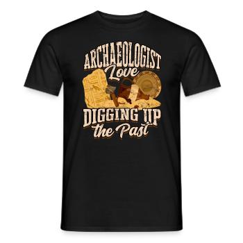 archéologue archéologie cadeau idée cadeau archés - T-shirt homme - noir - Devant - AI Model Male 178 light (178cm)