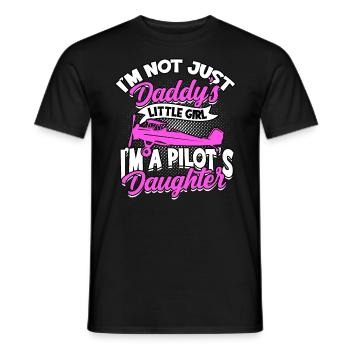 pilot flugzeug fliegen tochter geschenkidee gesche - Männer T-Shirt - Schwarz - Vorne - AI Model Male 178 light (178cm)