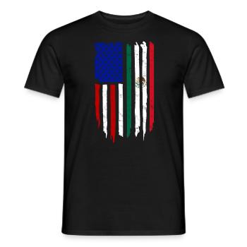 usa amerika einwanderer us bürger amerikanische fl - Männer T-Shirt - Schwarz - Vorne - AI Model Male 178 light (178cm)