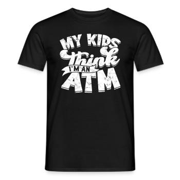 parents gift mother gift idea father family - Men's T-Shirt - black - Front - AI Model Male 178 light (178cm)