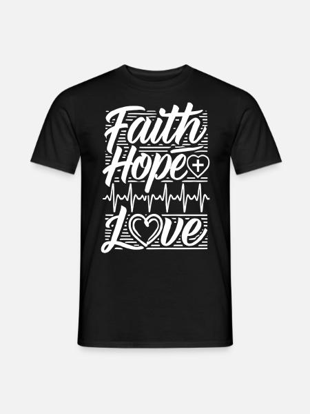 Foi, espérance, amour disant - T-shirt homme - noir