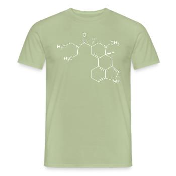 LSD Acid Albert Hoffman Halluzinogen Psychedelika - Männer T-Shirt - Sage - Vorne - AI Model Male 178 light (178cm)