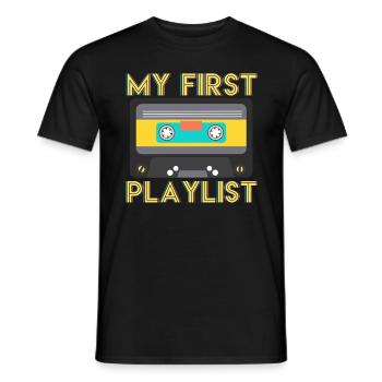 80er 90er Kassette - Männer T-Shirt - Schwarz - Vorne - AI Model Male 178 light (178cm)