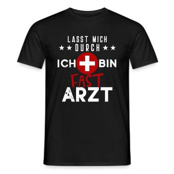 Fast Arzt I Doktor Medizin Ärzte Lustige Sprüche - Männer T-Shirt - Schwarz - Vorne - AI Model Male 178 light (178cm)