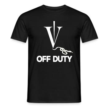 Off duty outfit I Off Duty I Funny veterinarian - Men's T-Shirt - black - Front - AI Model Male 178 light (178cm)