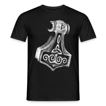Thor Hammer Mjölnir - T-shirt homme - noir - Devant - AI Model Male 178 light (178cm)