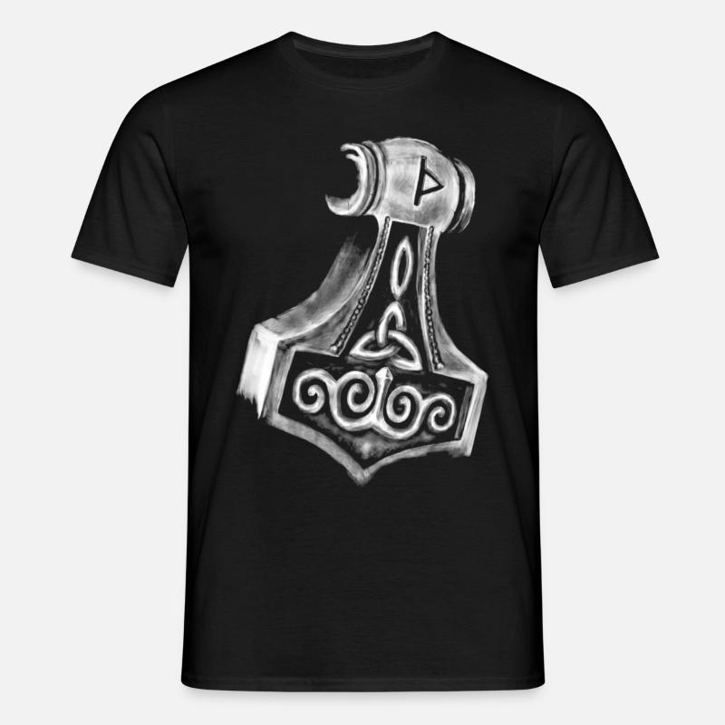 Thor Hammer Mjölnir - Männer T-Shirt - Schwarz