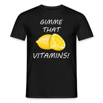 Gesunde Vitamine, Zitrusfrüchte, Zitronen - Männer T-Shirt - Schwarz - Vorne - AI Model Male 178 light (178cm)