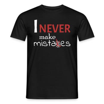I'm never wrong - Men's T-Shirt - black - Front - AI Model Male 178 light (178cm)