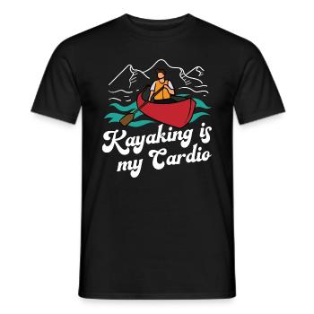 Faire du kayak en tant qu'amateur de kayak - T-shirt homme - noir - Devant - AI Model Male 178 light (178cm)