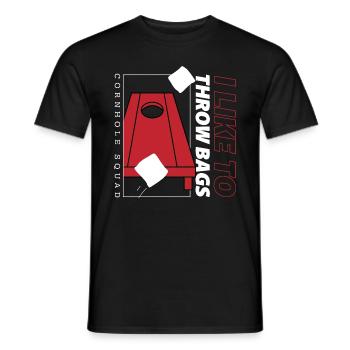 Comme lancer des sacs, Ironic Sack Tossing - T-shirt homme - noir - Devant - AI Model Male 178 light (178cm)