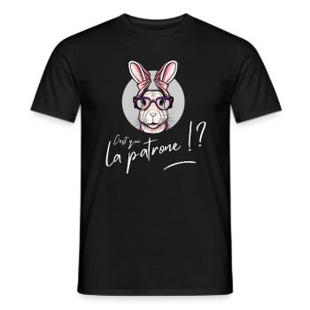 Who's the boss rabbit funny bunny easter day - Men's T-Shirt - black - Front - AI Model Male 178 light (178cm)