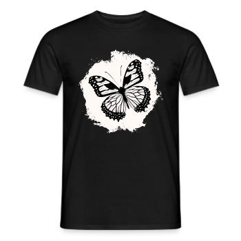Butterflies pattern - T-shirt homme - noir - Devant - AI Model Male 178 light (178cm)