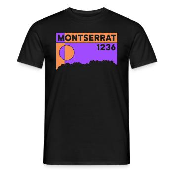 Montserrat Altitude Mountain Hiking Barcelona Gift - Men's T-Shirt - black - Front - AI Model Male 178 light (178cm)