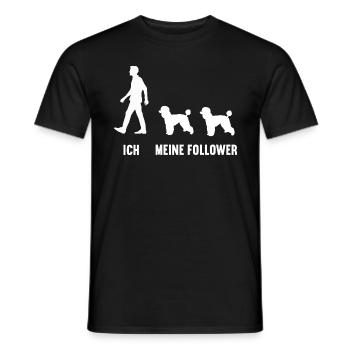 Ich Meine Follower Pudel Pudelbesitzer Pudelhalter - Männer T-Shirt - Schwarz - Vorne - AI Model Male 178 light (178cm)