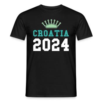 Croatia 2024 Krona - Men's T-Shirt - black - Front - AI Model Male 178 light (178cm)
