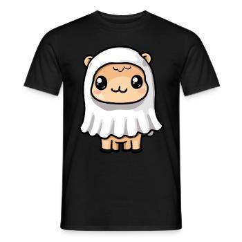 Chameau Halloween Bande dessinée Fantôme - T-shirt homme - noir - Devant - AI Model Male 178 light (178cm)