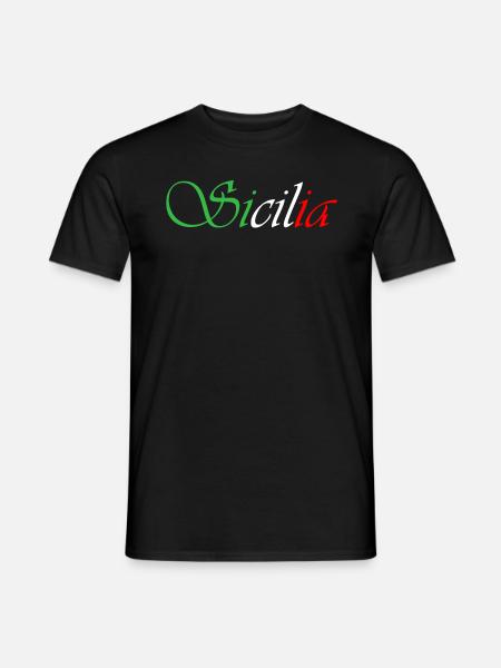 sicilia - T-shirt homme - noir