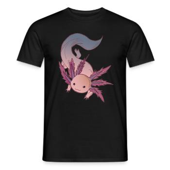 Axolotl Ambystoma Kawaii Tiere Amphibien Züchter - Männer T-Shirt - Schwarz - Vorne - AI Model Male 178 light (178cm)
