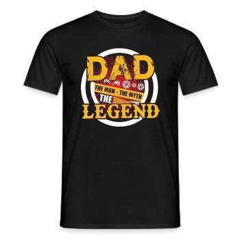 Dad The Man The Myth The Legend - Men's T-Shirt - black - Front - AI Model Male 178 light (178cm)