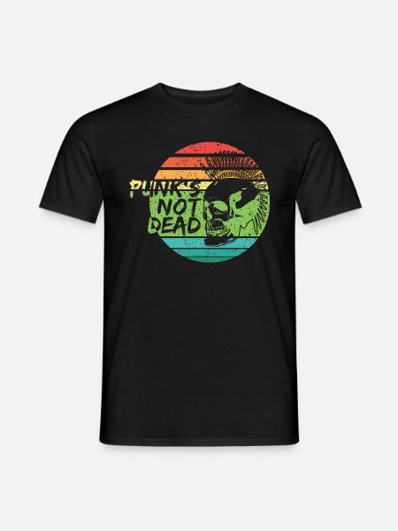 Punk's not dead Punkrock Musik Punker Retro Punk - Männer T-Shirt - Schwarz