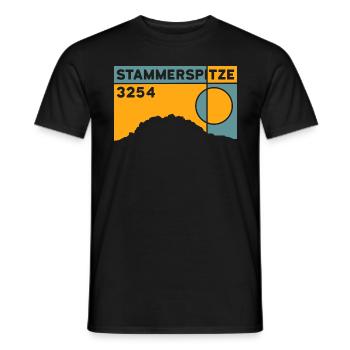 Stammerspitze Piz Tschütta Berg Samnaun tour de montagne - T-shirt homme - noir - Devant - AI Model Male 178 light (178cm)