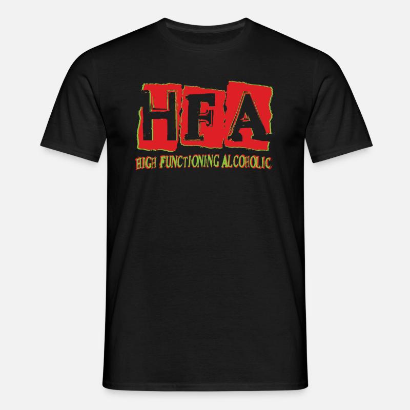 High functioning alcoholic - Men's T-Shirt - black