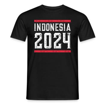 Jours fériés Indonésie 2024 - T-shirt homme - noir - Devant - AI Model Male 178 light (178cm)