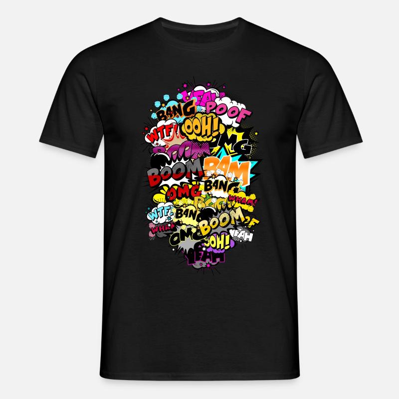 Comic Style - Männer T-Shirt - Schwarz