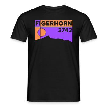 Figerhorn Sonnenaufgang Aufstieg Wanderung Wandern - Männer T-Shirt - Schwarz - Vorne - AI Model Male 178 light (178cm)